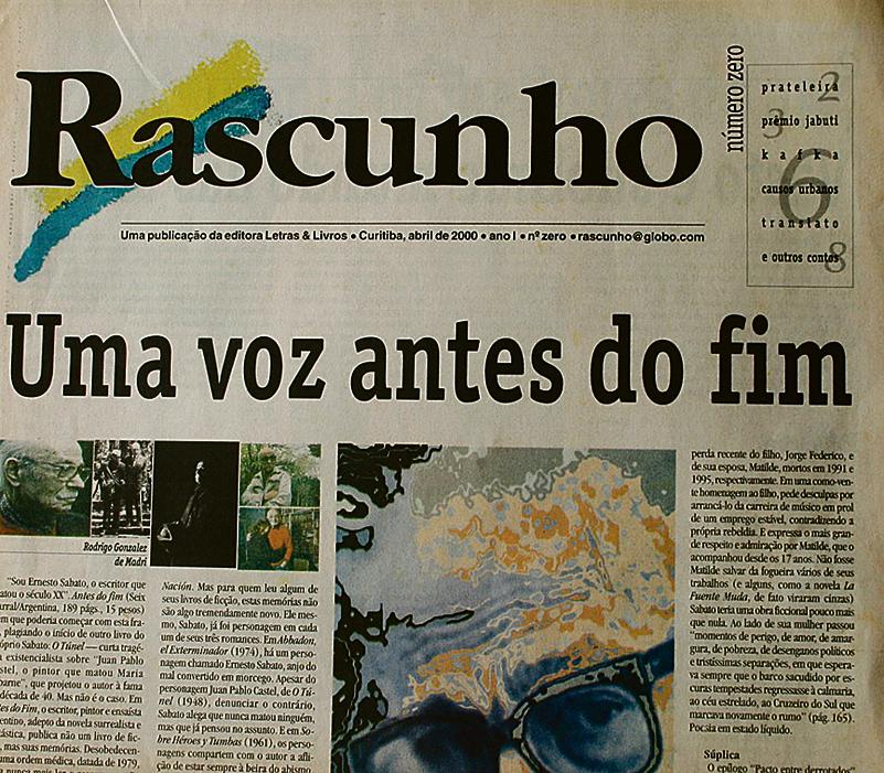 Primeira edição do Rascunho, publicado no ano 2000 | Divulgação