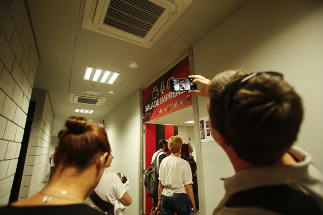 Com restrições, sala de imprensa pode ser visitada pelos torcedores | Marcelo Andrade/Gazeta do Povo