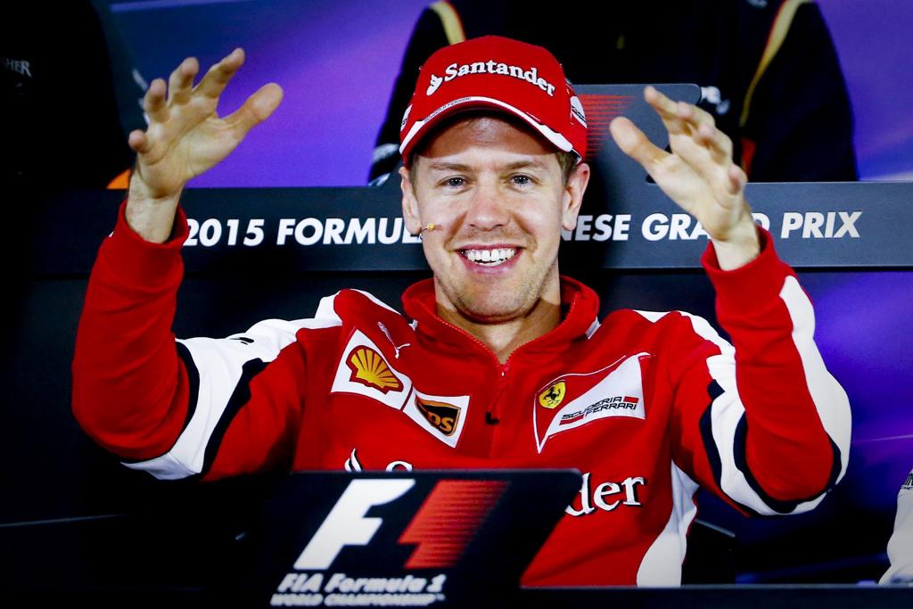 Sebastian Vettel, da Ferrari, venceu a corrida na Malásia, mas admite que não tem condições de brigar de igual para igual com a Mercedes. | Diego Azubel/EFE