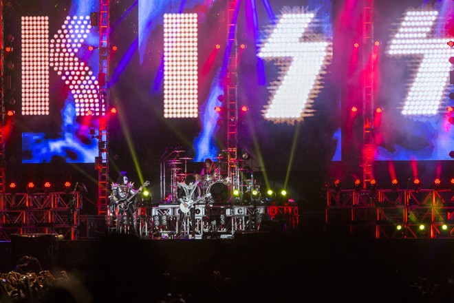 Kiss faz o primeiro show de rock da Pedreira Paulo Leminski desde a reabertura. É a primeira vez que a banda americana se apresenta na cidade | Marcelo Andrade/Gazeta do Povo