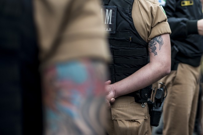 PMs reclamam de abusos na corporação: um soldado que fez tatuagem recente teve de se reportar à Corregedoria do órgão | Henry Milléo/Gazeta do Povo