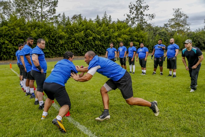 Seleção Brasileira de Futebol Americano fazendo um treinamento intensivo no feriado de Tiradentes na Unicentro em Irati, interior do Paraná. Seleção se prepara para a primeira participação do Brasil na Copa do Mundo de Futebol Americano. | Albari Rosa/gazeta do povo