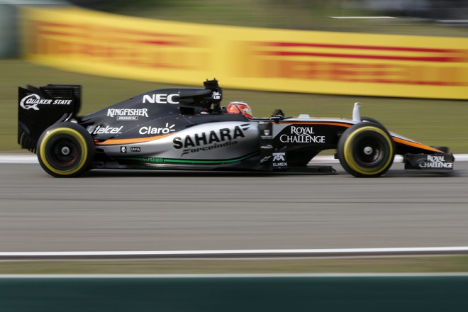 Nico Hülkenberg, da Force India, foi o “melhor entre os piores”; larga em 16º. | WU HONG/EFE