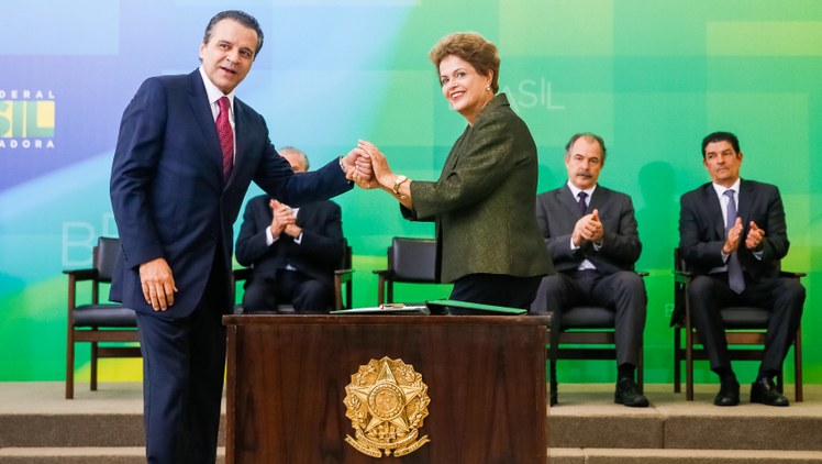 Dilma disse que Alves sempre foi “nosso parceiro de tantas horas no Congresso Nacional” | Roberto Stuckert Filho/PR