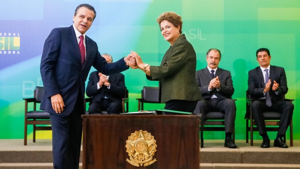 Dilma disse que Alves sempre foi “nosso parceiro de tantas horas no Congresso Nacional” | Roberto Stuckert Filho/PR