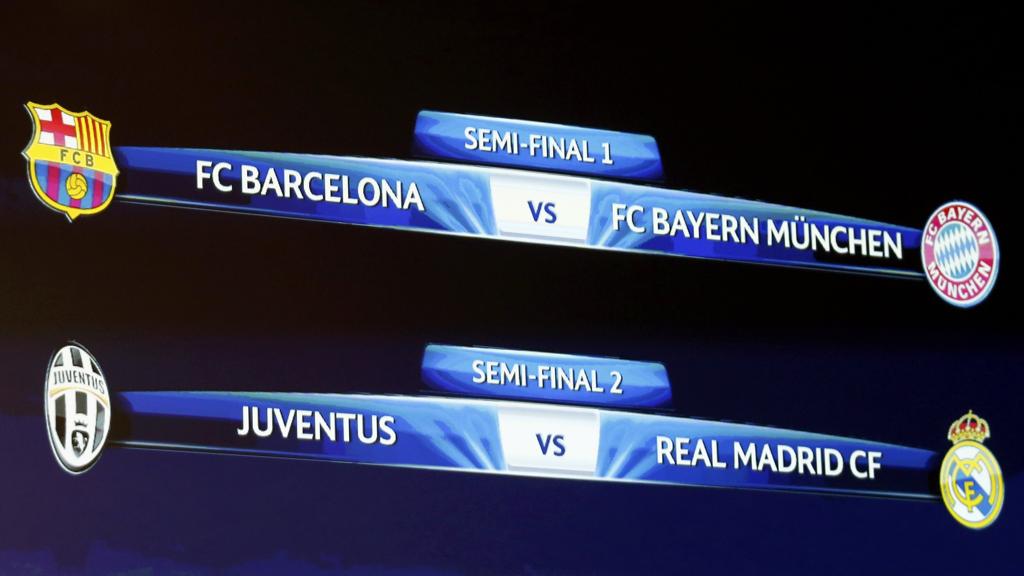 Sorteio colocou Barcelona e Bayern de Munique frente a frente na semifinal da Liga dos Campeões. | Denis Balibouse/Reuters