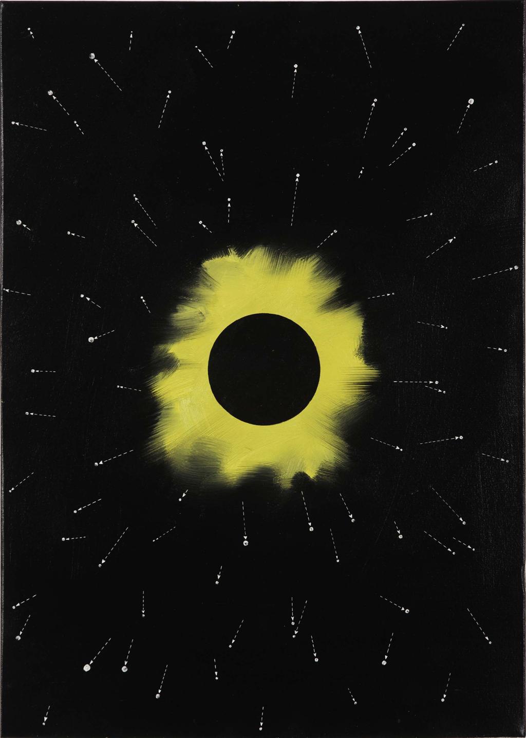 Desvio dos raios luminosos III - Óleo sobre tela e ponta-seca. Obra de Tiago Tebet | Divulgação