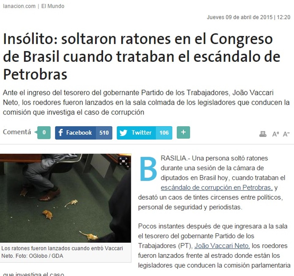 O jornal argentino “La Nación” classificou o incidente na CPI como “incomum”. | /