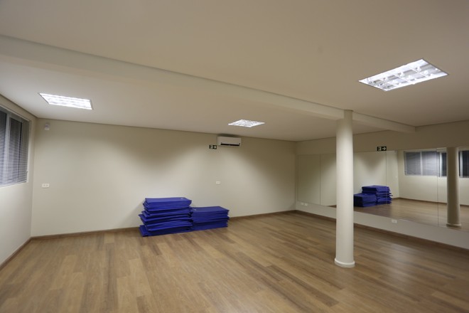 Sala para aulas de Yoga , dança e coral. | Ivonaldo Alexandre/Gazeta do Povo