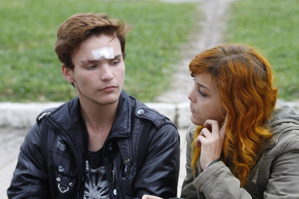 Ícaro Moura e Taciane Grassi, alunos do Colégio Estadual do Paraná que foram feridos no massacre do Centro Cívico | Aniele Nascimento / Gazeta do Povo