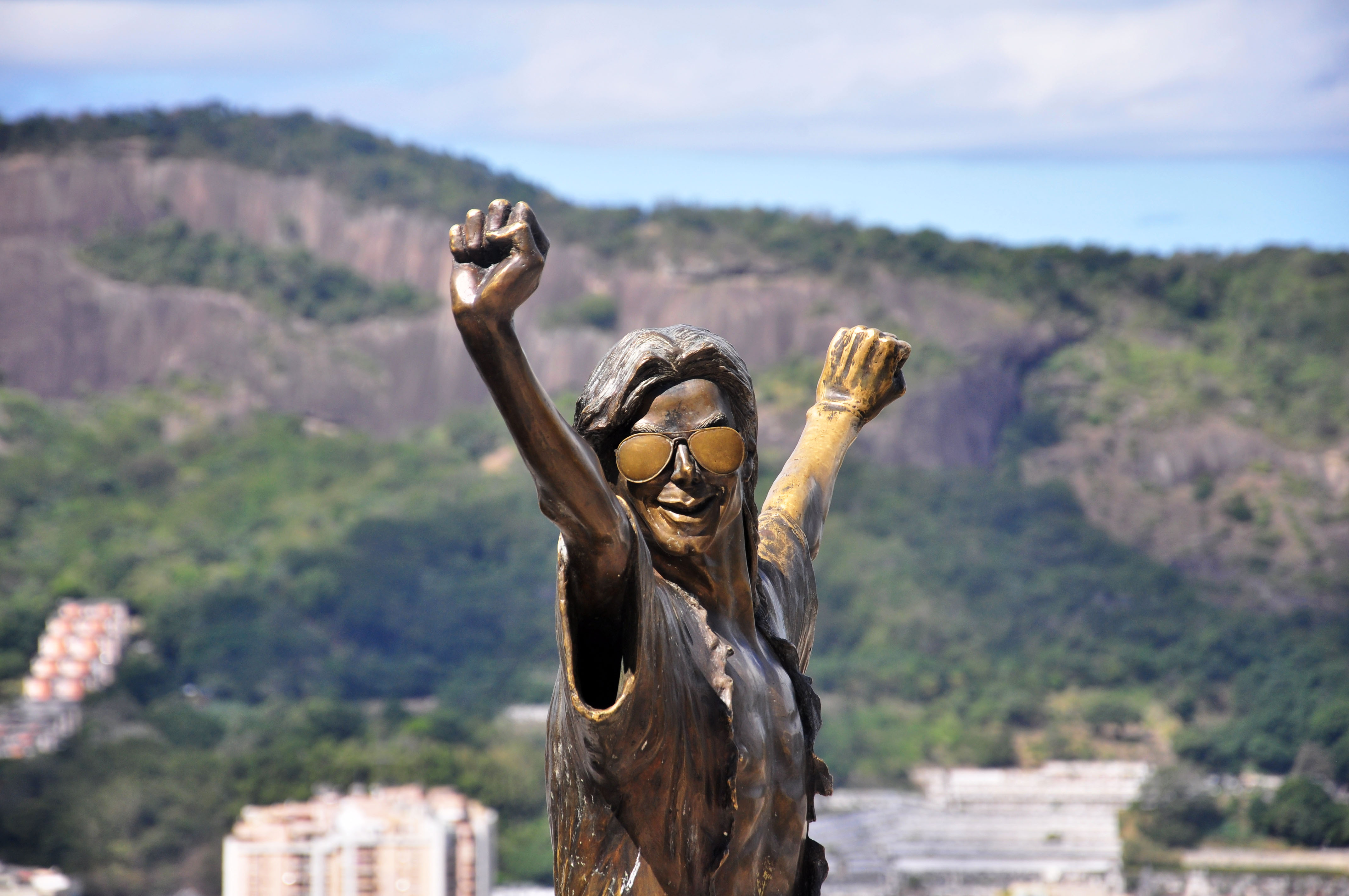 Estátua de Michael Jackson é uma das 23 “esculturas interativas” do Rio de Janeiro. | Alexandre Macieira/Riotur