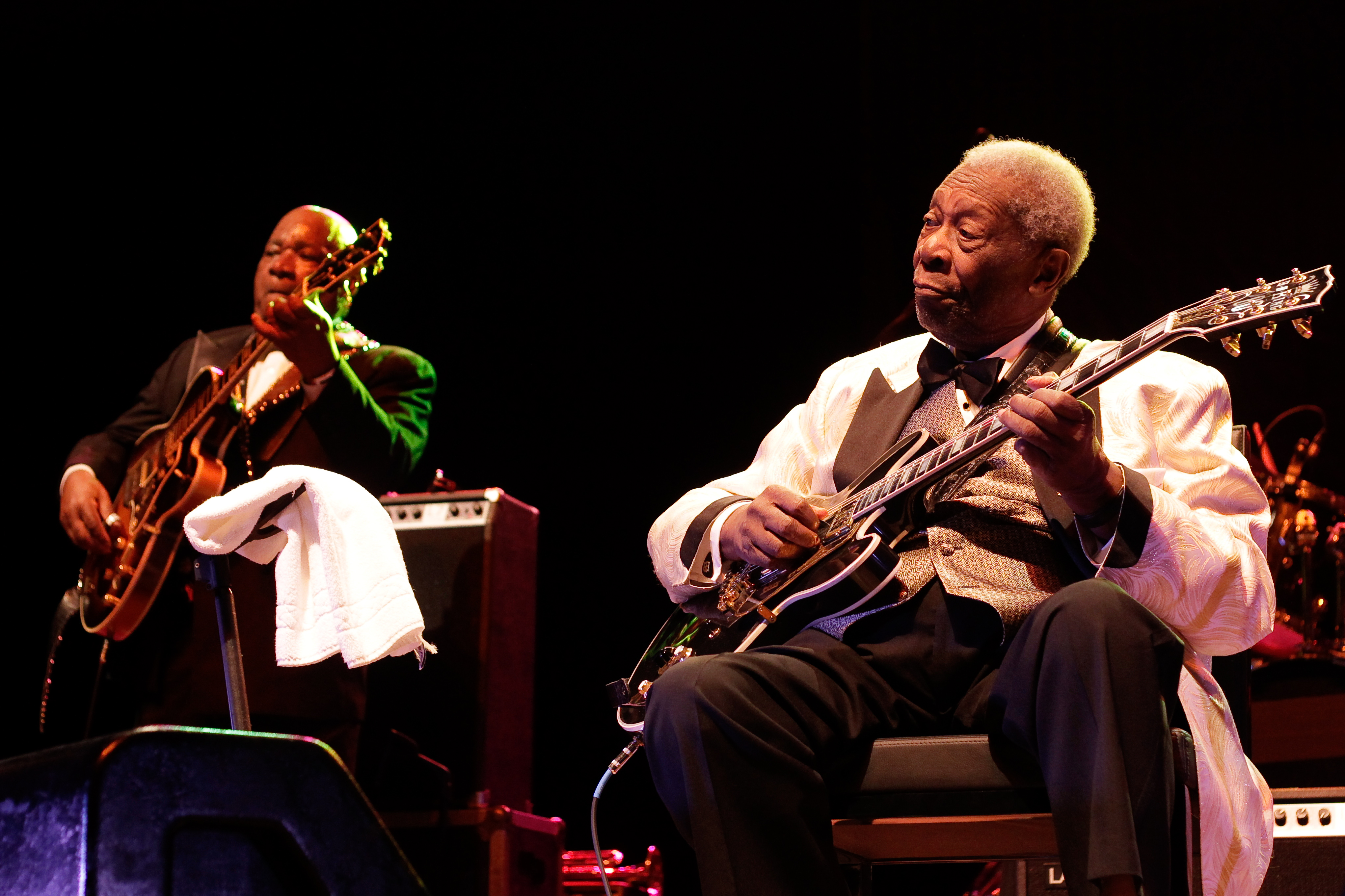 B.B. King durante apresentação em Curitiba em 2012 | Daniel Castellano/Gazeta do Povo