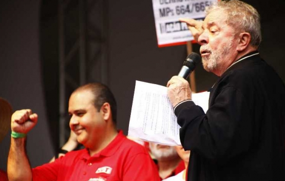 Lula em ato da CUT nesta sexta-feira (1º) | Sérgio Silva/ CUT / Divulgação