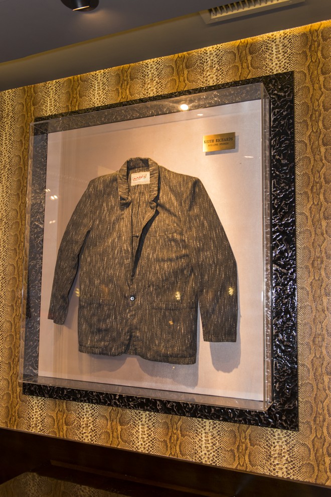 Casaco de Keith Richards, do Rolling Stones. | Fred Kendi/Gazeta do Povo