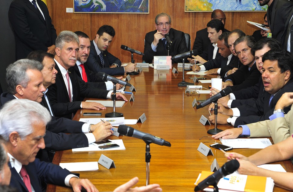 Reunião entre o presidente da Câmara, Eduardo Cunha (PMDB-RJ), e os líderes dos partidos. | LUIS MACEDO/Agência Câmara