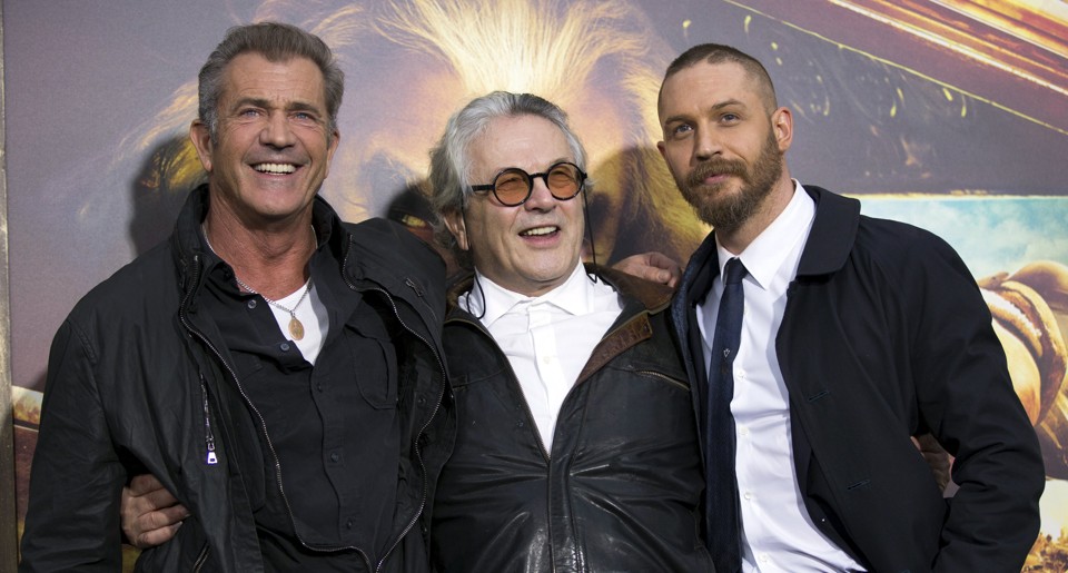 Mel Gibson, George Miller e Tom Hardy na estreia de Mad Max: Estrada da Fúria | Mario Anzuoni/Reuters