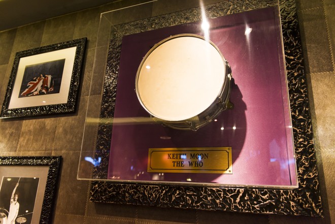 Caixa da bateria de Keith Moon, do The Who. | Fred Kendi/Gazeta do Povo