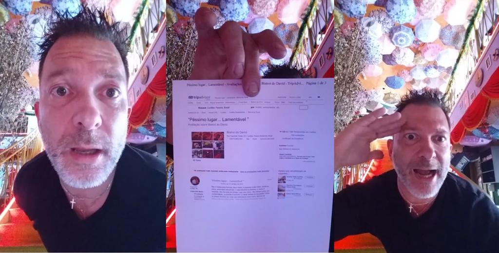 Abusando da ironia e fazendo caras e bocas, o chef rebate as críticas e chama o internauta de “ignorante” | Reprodução/Facebook