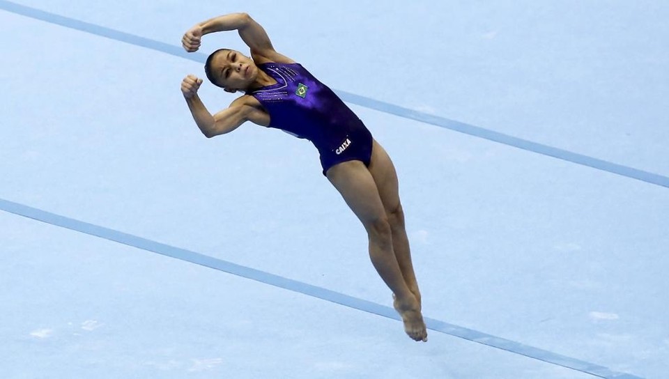 Flavia Saraiva leva o ouro com seu solo na competição | NACHO DOCE/REUTERS