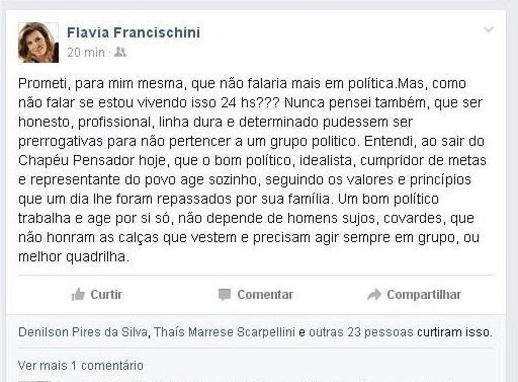 A postagem já foi apagada. | Reprodução/