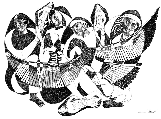 Religiosidade é um tema comum nas obras do artista plástico | Jair Mendes Divulgação