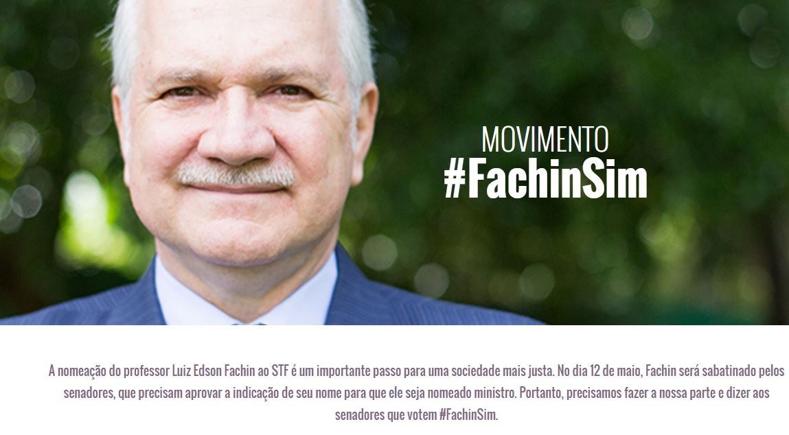 A página “Fachin Sim” foi criada para responder às críticas que circulam na internet sobre sua atuação profissional | Reprodução/