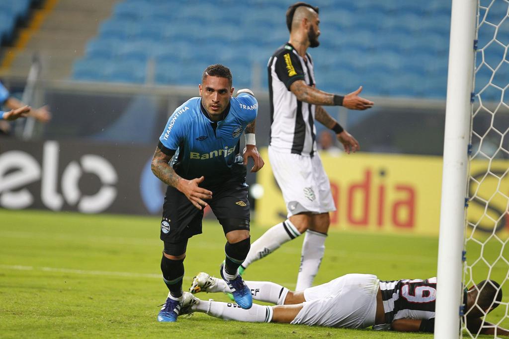 Braian Rodríguez marcou apenas seu segundo gol com a camisa do Grêmio. | Lucas Uebel/Grêmio