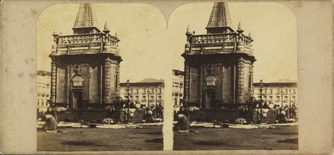La Fontaine Du Largo do Paço. Rio de Janeiro, 1870. | Henrique Revert KlumbAcervo Brasiliana Fotográfica