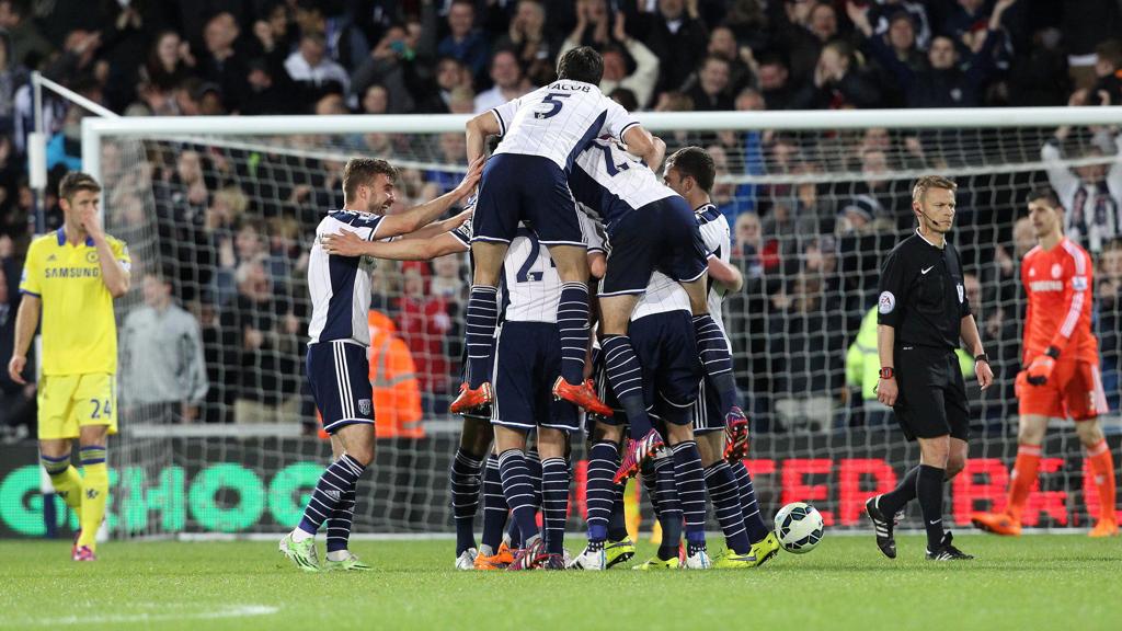 West Bromwich venceu o campeão inglês Chelsea por 3 a 0. | Lindsey Parnaby/EFE