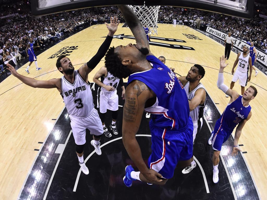 Los Angeles Clippers venceu o San Antonio Spurs e vai decidir vaga no sétimo jogo dos playoffs. | Larry W. Smith/EFE