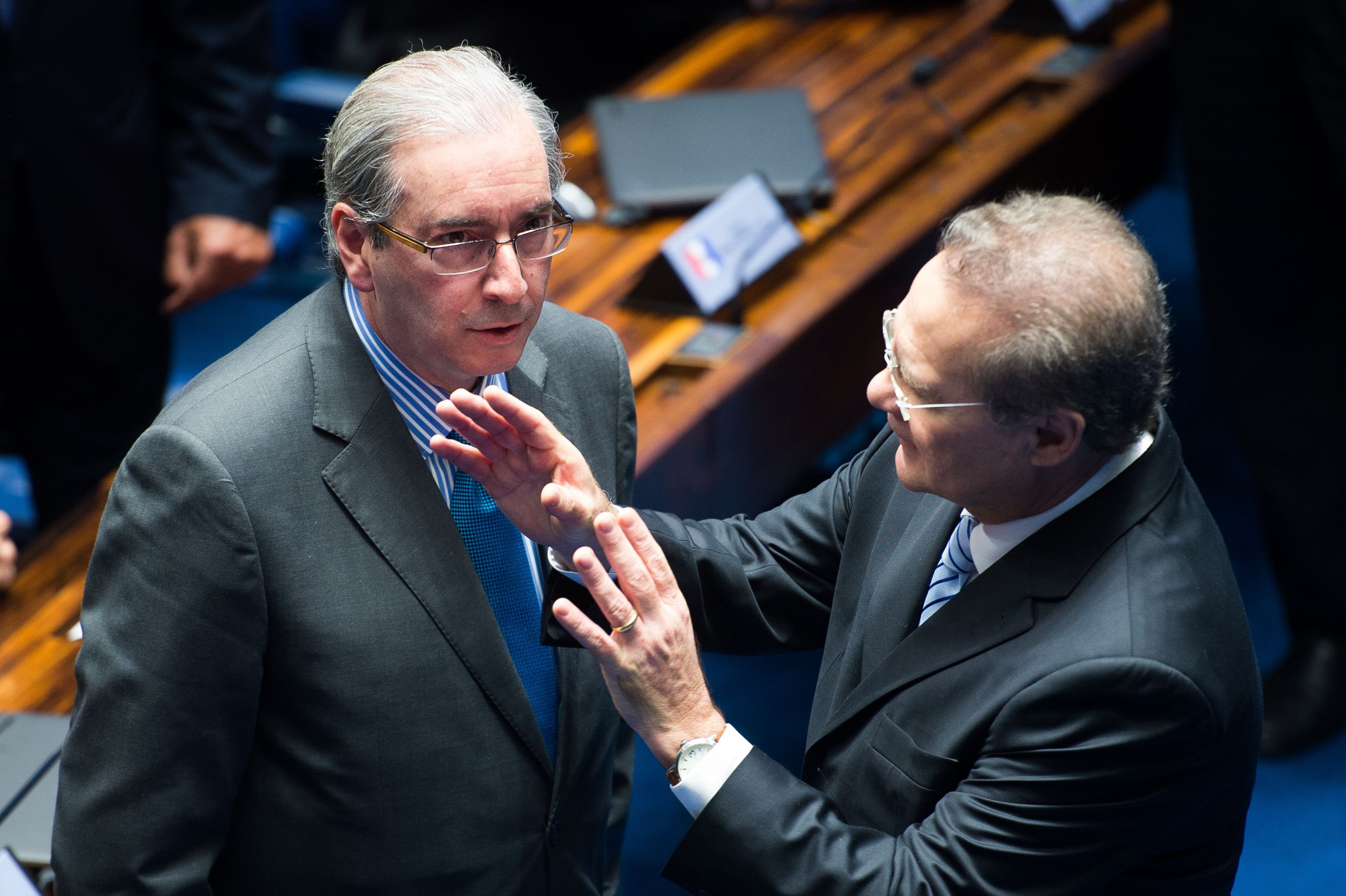 Cunha e Renan: PEC vai economizar mais que o ajuste fiscal. | Marcelo Camargo/Agência Brasil