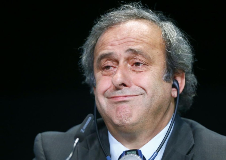 Michel Platini, presidente da Uefa, durante conferência em Zurique: apoio ao príncipe Ali bin Al-Hussein. | RUBEN SPRICH/REUTERS