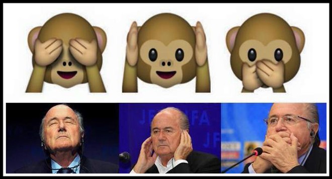 Blatter: não vi, não ouvi, não falo nada. | 