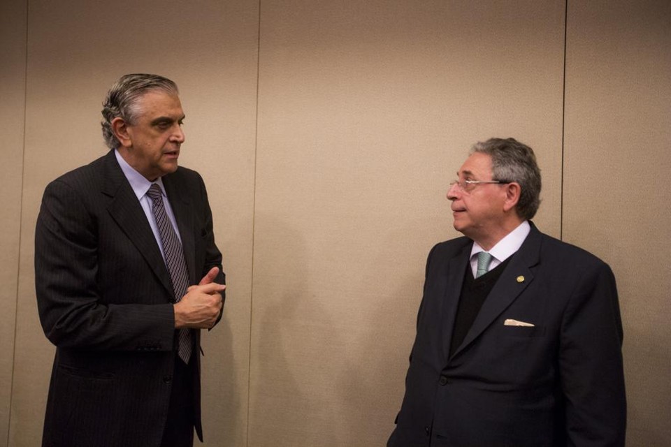 Petraglia e Bacellar, juntos novamente, sugeriram a criação de uma Liga. | Brunno Covello/Gazeta do Povo