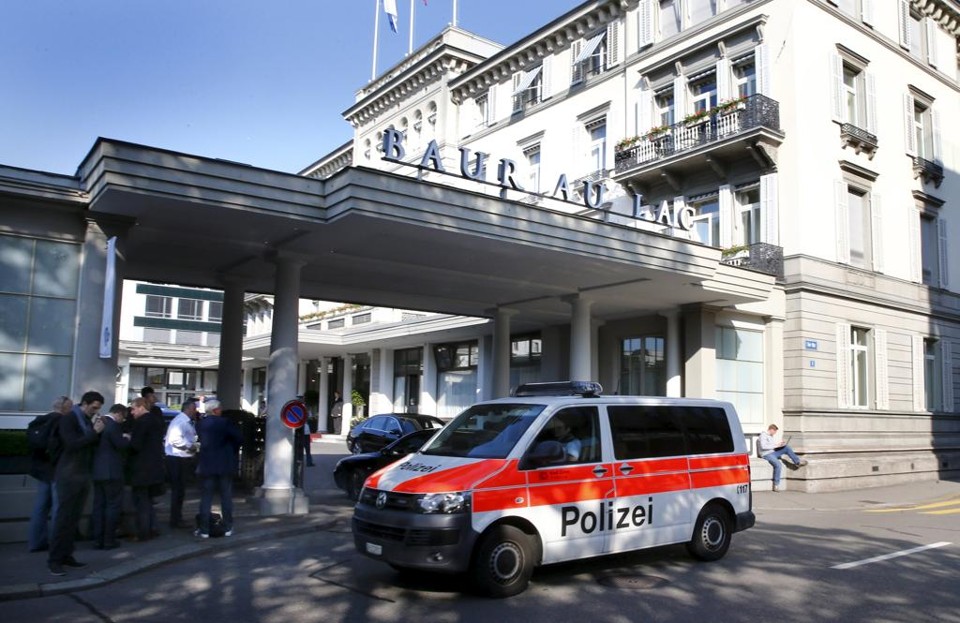 Hotel em Zurique onde o ex-presidente da CBF, José Maria Marin, foi preso na quarta-feira. | Arnd Weigmann/Reuters