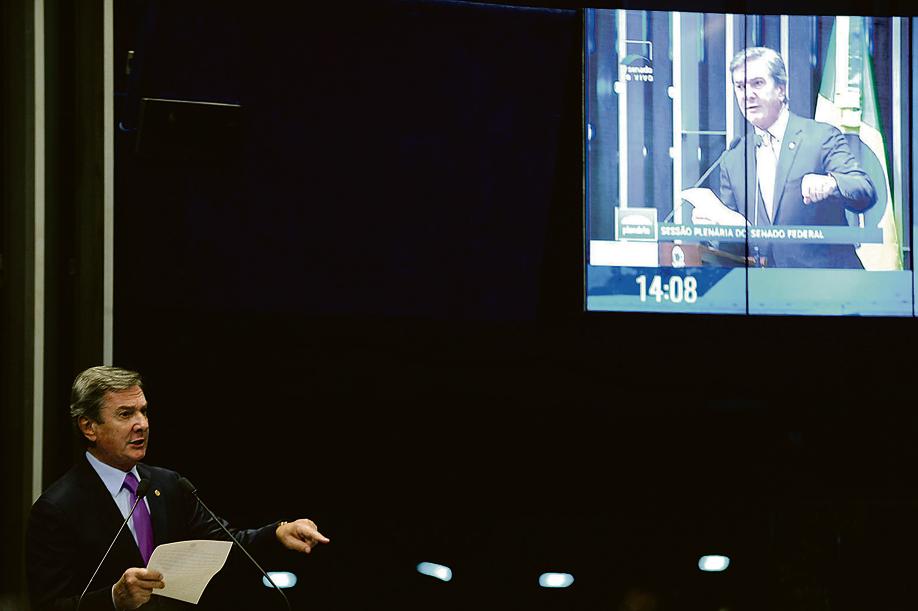 Collor protocolou quatro representações contra o procurador-geral da República, Rodrigo Janot. | Marcos Oliveira/Marcos Oliveira/Agência Senado