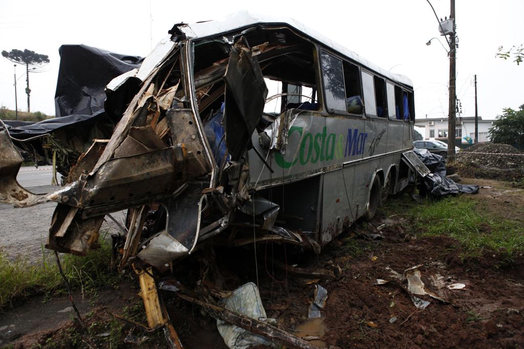 Acidente com ônibus que partiu de União da Vitória matou 51 pessoas na Serra Dona Francisca, em Santa Catarina | Germano Rorato/ND