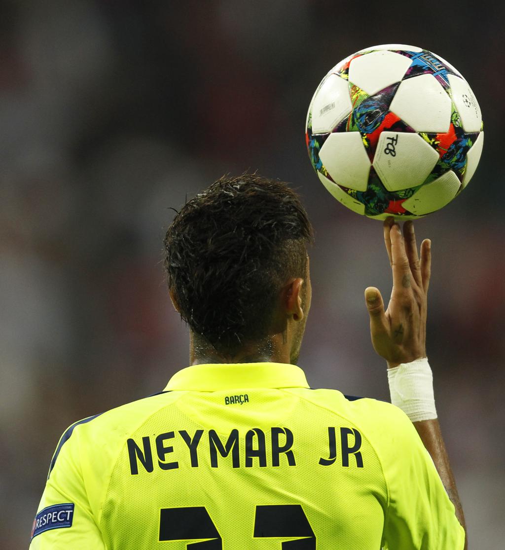Com 37 gols, Neymar é o vice-artilheiro do Barcelona na temporada, atrás apenas de Lionel Messi, com 53. | Ina Fassbender/Reuters