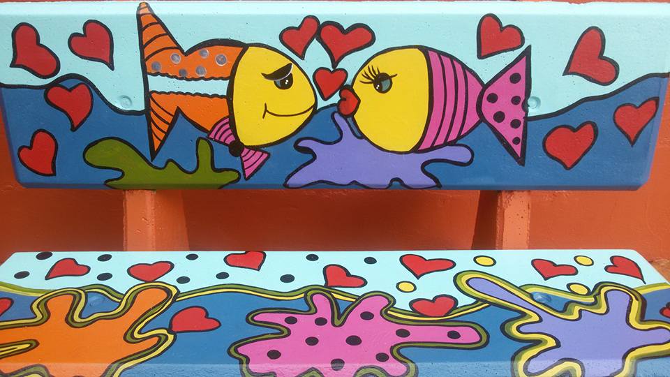 Escola Estadual Olavo Bilac ganha arte em suas paredes. | Neuza Zanette/Arquivo Pessoal