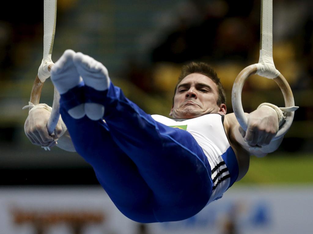 O campeão olímpico Arthur Zanetti é um dos favoritos nas argolas | PAULO WHITAKER/REUTERS