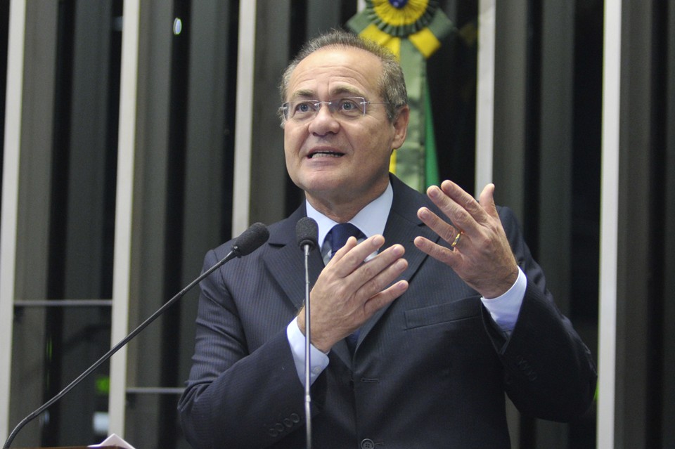 Renan Calheiros, presidente do Senado, quer a diminuição do poder dos partidos nanicos. | Geraldo Magela/Agência Senado
