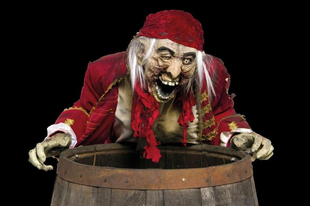 Mostra Piratas Assombrados tem elementos interativos e “sustos” ao longo do trajeto. | Divulgação