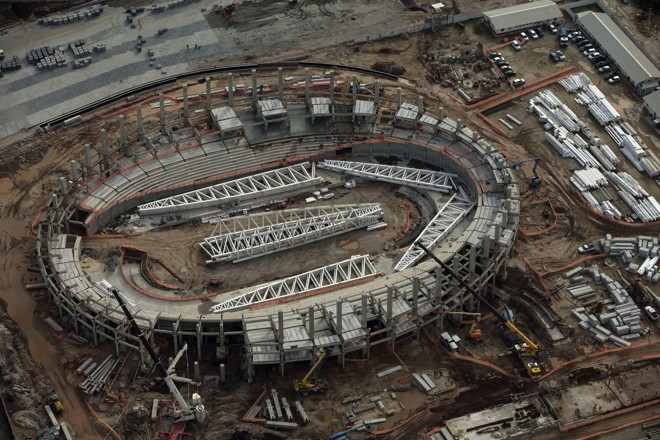 Instalação que será o velódromo nos Jogos Olímpicos do Rio. | Marcelo Sayão/EFE