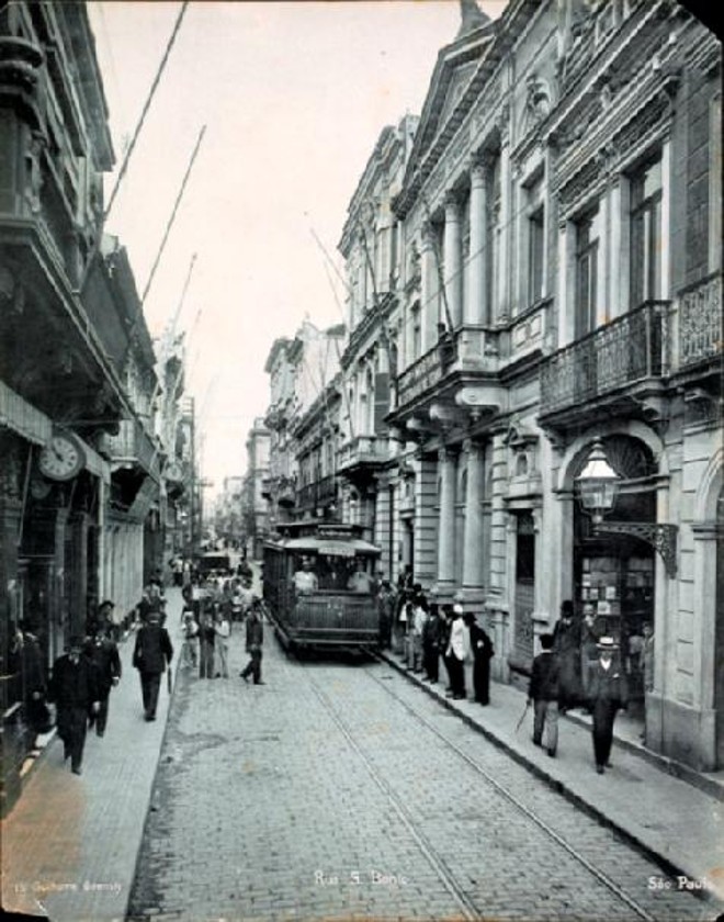 Largo de São Bento entre 1900 e 1920 | Guilherme Gaensly/Guilherme Gaensly