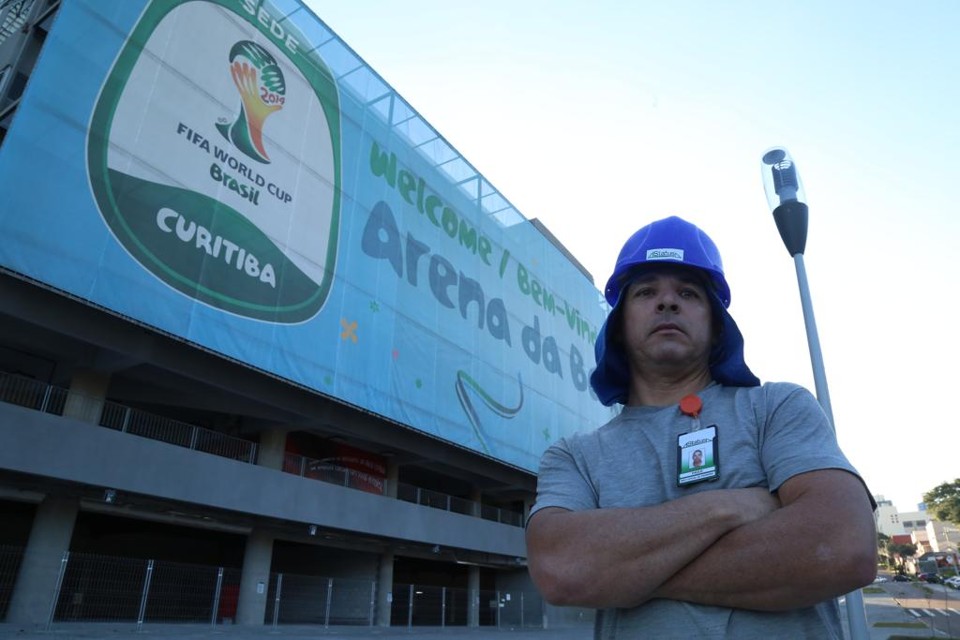 Paulo Sérgio só soube que a empreitada era na Arena da Baixada quando chegou para o primeiro dia de trabalho | Ivonaldo Alexandre/Gazeta do Povo