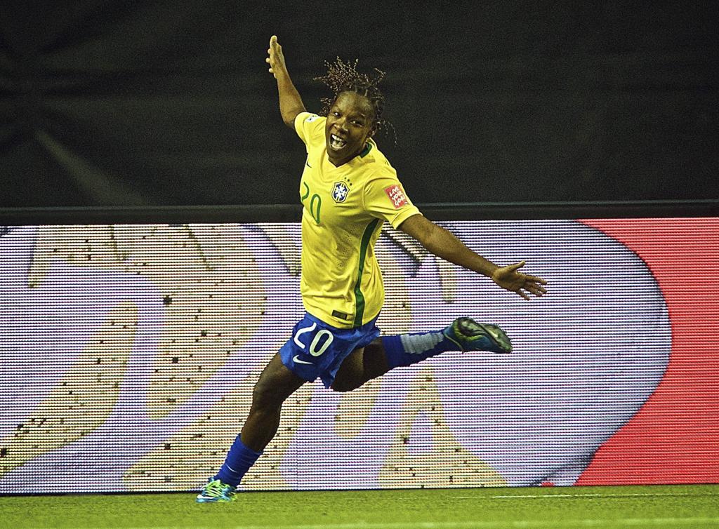 Formiga marcou o primeiro gol do Brasil na vitória sobre a Coreia do Sul. | Andre Pichette/EFE