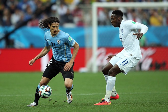 EDINSON CAVANI. O atacante do PSG carrega toda a esperança ofensiva da Celeste, desfalcada de Luís Suárez. | Richard Heathcote/Getty Images