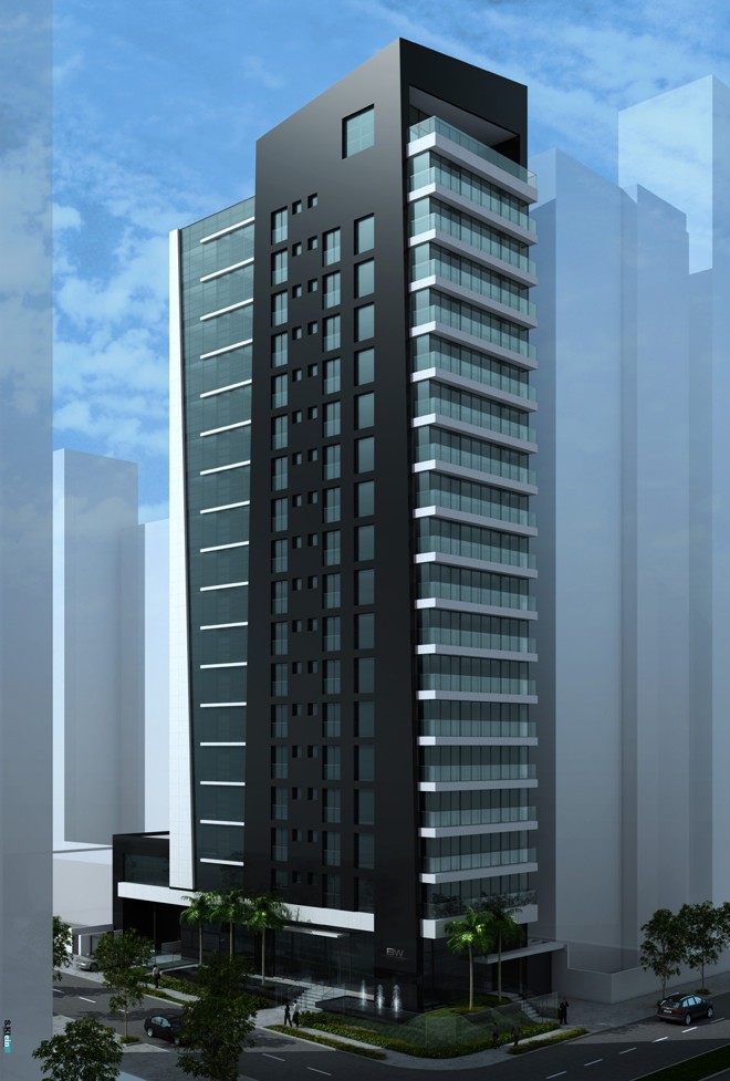 BW RESIDENCE: mais novo residencial de alto luxo da Construtora San Remo, o BW Residence está localizado na esquina da Avenida Visconde de Guarapuava com a Rua Bento Viana, no Batel. Com obras iniciadas no último mês de maio, o empreendimento será erguido em torre única e contará com exclusivos 15 apartamentos tipo padrão, um por andar, além da cobertura. As unidades oferecem duas opções de plantas – com três ou quatro suítes –, e 263 m² de área útil e pé-direito de 2,70 metros. A área total chega aos 470 m². Os apartamentos serão entregues com sistema de aquecimento de piso, louças e metais sanitários, infraestrutura para ar condicionado, mármore nas áreas sociais e madeira estruturada nos quartos, além de blackout automatizado em todo o apartamento. O preço das unidades parte de R$ 3,5 milhões. | (Imagem/Divulgação)