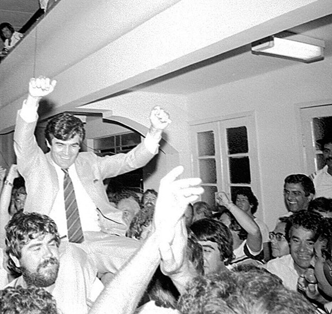 Em 1985, vitória de Moura na eleição da Federação Paranaense de Futebol | Arquivo Gazeta do Povo