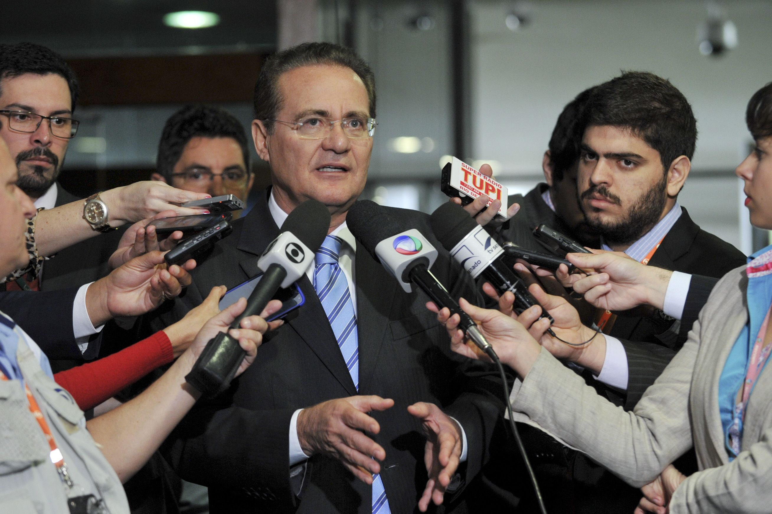 Renan Calheiros, presidente do Senado foi quem comandou o encontro. | Jane de Araújo/Agência Senado